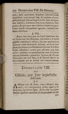 Dissertatio VIII.