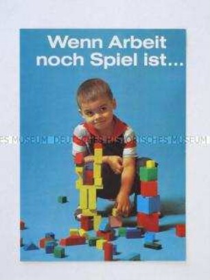Reich bebilderte Werbe- und Informationsschrift des DGB zur Kindererziehung
