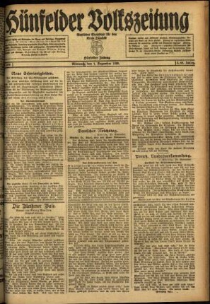 Ausgabe vom Mittwoch, den 01. Dezember 1920.