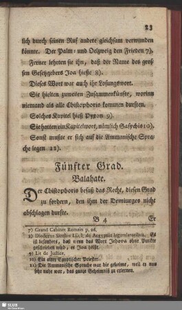 Fünfter Grad. Balahate
