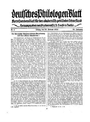 Die Preußische Personal-Abbau-Verordnung und das höhere Schulwesen