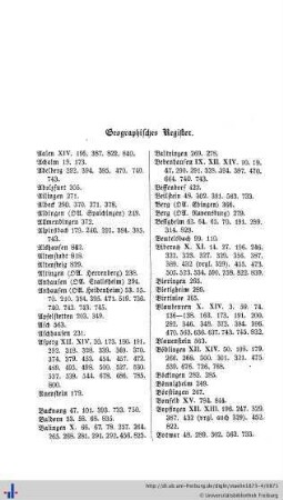 Geographisches Register.