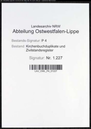 Kirchenbuchduplikat der evangelisch-reformierten Stadtgemeinde Iserlohn (GHT 1867). (Gemeinde: Iserlohn, evangelisch-reformierte Stadtgemeinde)