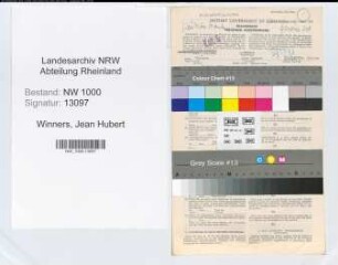 Entnazifizierung Jean Hubert Winners, geb. 12.12.1889 (Bankangest.)