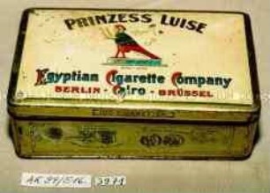 Blechdose für 100 Stück Zigaretten "PRINZESS LUISE Egyptian Cigarette Compagny BERLIN - CAIRO - BRÜSSEL"