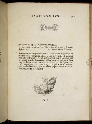 Iustinus. Iun. [ ... mit Abbildungsbeschreibung].