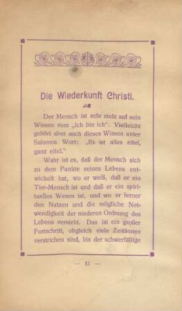 Die Wiederkunft Christi