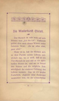 Die Wiederkunft Christi