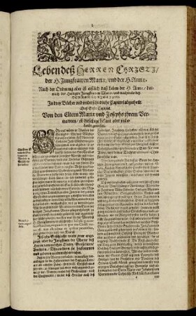 Das Erste Capittel. - Das XIII. Capitel.
