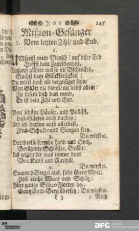 Mißion-Gesänger.