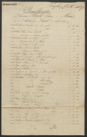 [Lieferschein] Remittenden-Listen für den Juni 1827