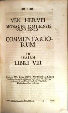 Thesaurus Anecdotorum Novissimus: Seu Veterum Monumentorum, præcipuè Ecclesiasticorum, ex Germanicis potissimùm Bibliothecis adornata Collectio recentissima, Tomus III.