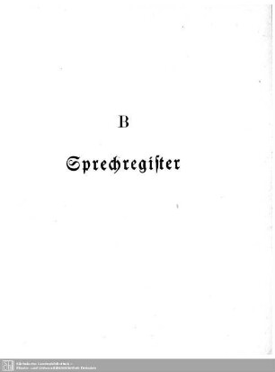 B Sprechregister