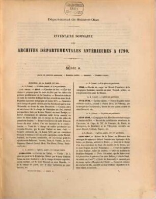 Inventaire-sommaire des archives départementales antérieures á 1790, 1