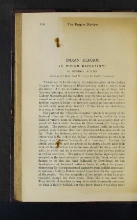 Indian Reform