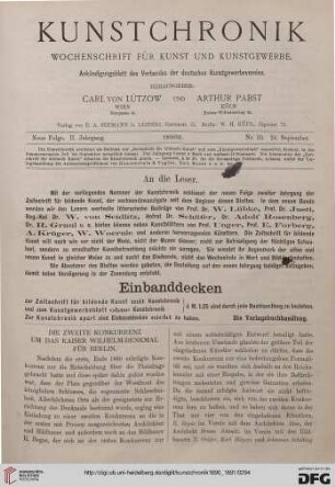 Die zweite Konkurrenz um das Kaiser Wilhelm-Denkmal für Berlin