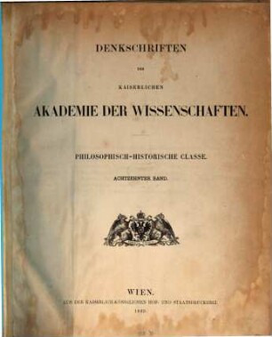 Denkschriften. 18. 1869