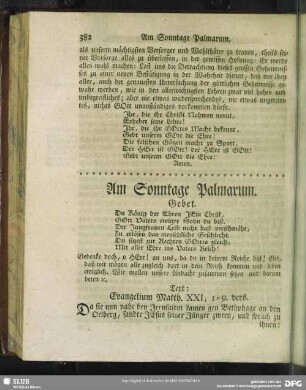 Am Sonntage Palmarum
