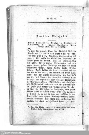 2. Pirna. Sonnenstein. Königstein. Zschirnstein. Schneeberg. Bielergrund. Gottleube. Berg-Gießhübel. Cotta. Teplitz