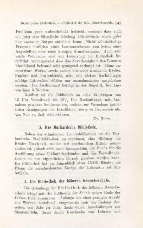 3. Die Bibliothek der höheren Gewerbeschule.