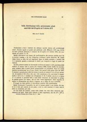 Sulla distribuzione delle protuberanze solari osservate dal 23 aprile al 2 ottobre 1873