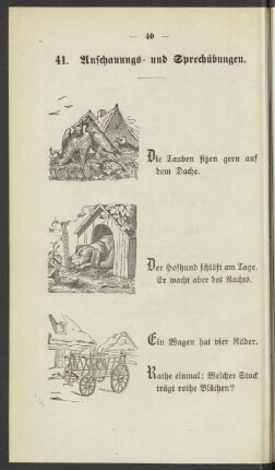 Anschauungs- und Sprechübungen.