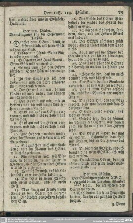 Der 118. Psalm. Dancksagung für die Besiegung Meßiä