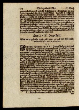 Das XXIII. Hauptstück.