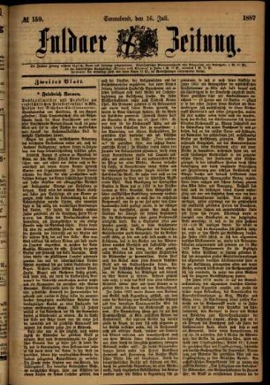 Ausgabe vom Samstag, den 16. Juli 1887.