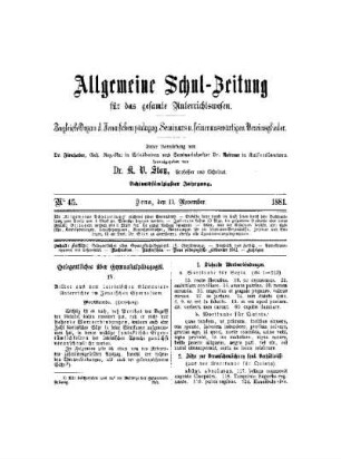 Gelegentliches über Gymnasialpädagogik : (Fortsetzung)