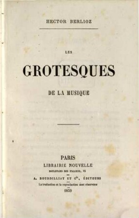Les Grotesques de la musique