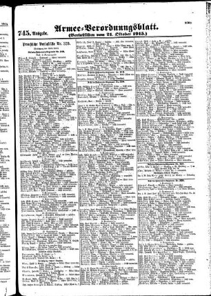 745. Ausgabe. Donnerstag, 21. Oktober 1915