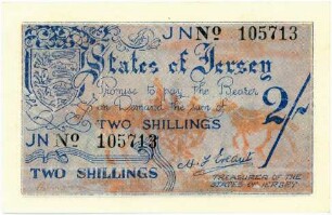 Geldschein, 2 Shillings, 1941 - 1942