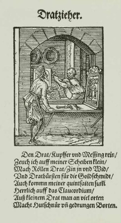 Amman, Drahtzieher, Holzschnitt, 1568