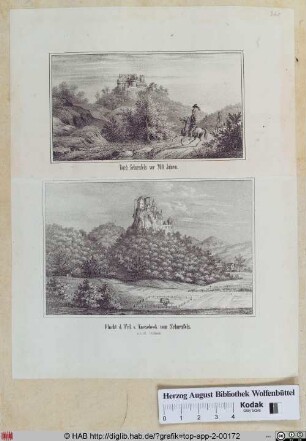 Burg Scharzfels vor 200 Jahren