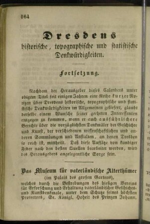 Dresdens historische, topographische und statistische Denkwürdigkeiten