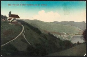 Salesel. Blick nach dem Dubitzer Kirchlein und auf Salesel