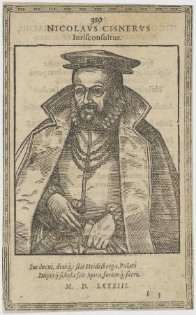 Bildnis des Nicolavs Cisnervs