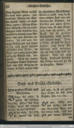 Buß- und Beicht-Gebethe