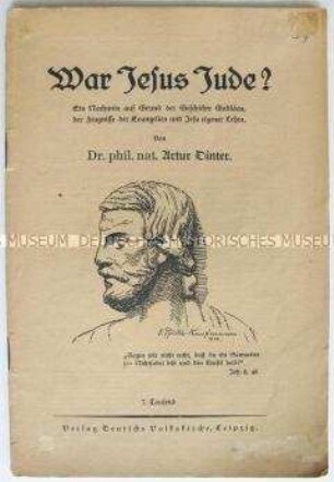 Antisemitische Hetzschrift über Jesus und das Christentum