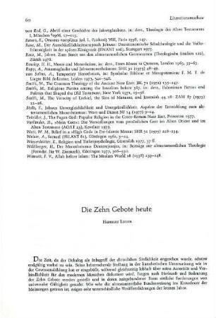 60-64 Die Zehn Gebote heute