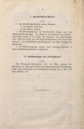 VI. Entscheidungen von Streitigkeiten.