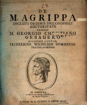 De M. Agrippa