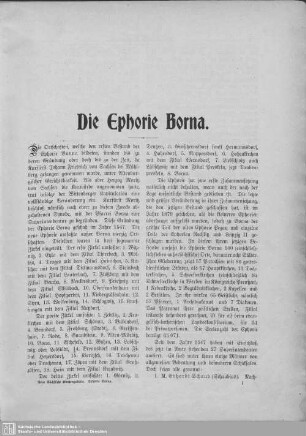 Die Ephorie Borna