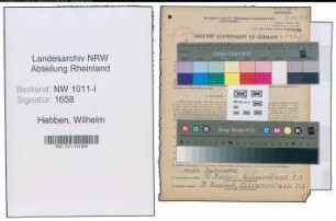 Entnazifizierung Wilhelm Hebben , geb. 04.08.1910 (Lebensmittelkaufmann)