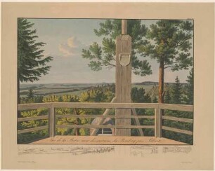 Panorama vom Borsberg bei Pillnitz in vier Blättern, Teil 4: Blick nach Norden