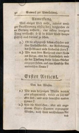 30-41, Erster - Dritter Articul
