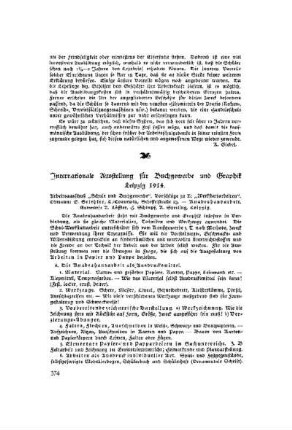 Internationale Ausstellung für Buchgewerbe und Graphik Leipzig 1914