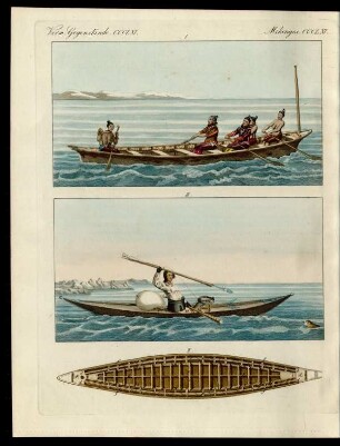 Boote der Grönländer.