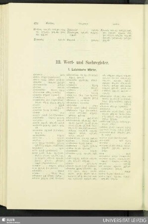 III. Wort- und Sachregister